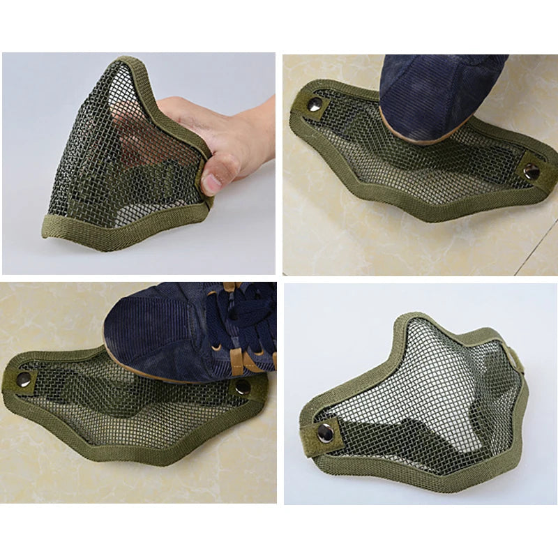 Tactical Airsoft Mask Outdoor Hunting Metal Wire Mesh Protective Mask BB  Shooting Paintball Accessories