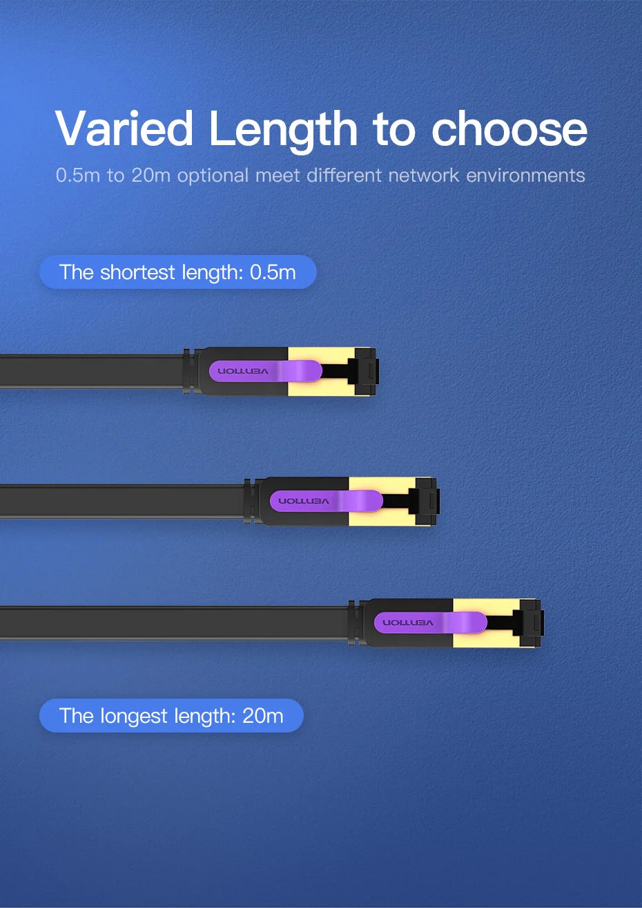 Cat7 Ethernet Cable Cat7 High Speed Flat Gigabit STP RJ45 10Gbps Network Lan Cable for Router PS5 PS4 PS3 Patch Cord