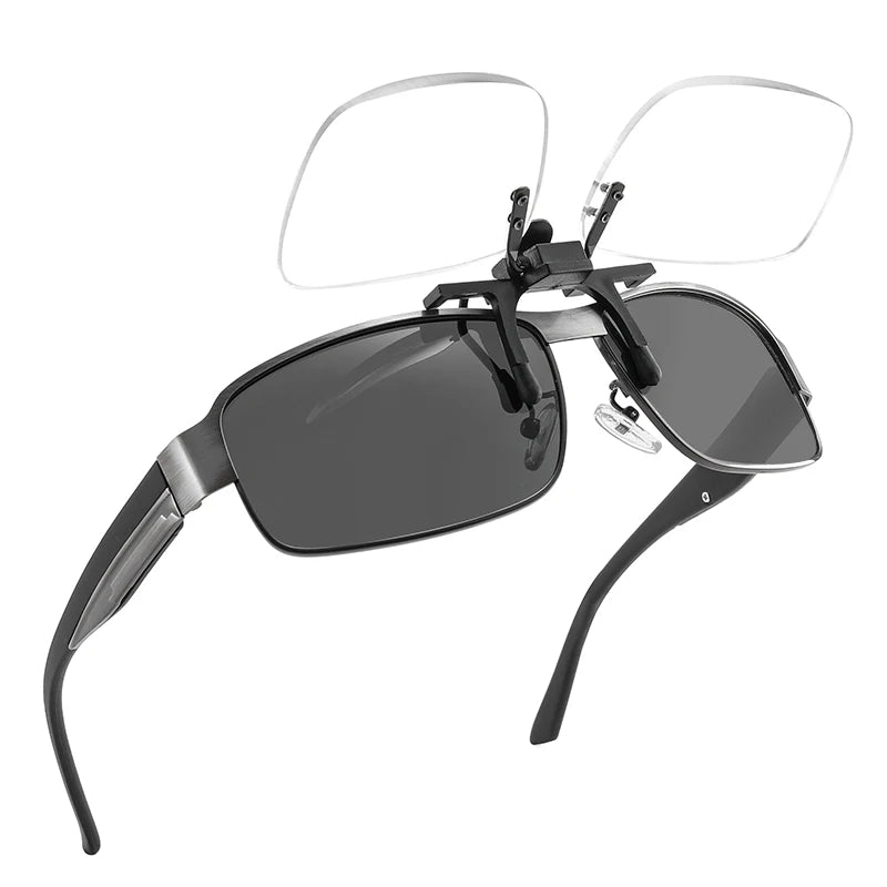 Magnifying Clip On Glass Rimless Lenses Reading Glasses Men Reading Sunglasses With Diopter Magnifier Lenses With Box