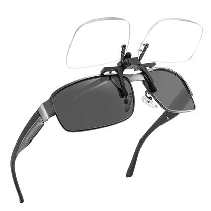 Magnifying Clip On Glass Rimless Lenses Reading Glasses Men Reading Sunglasses With Diopter Magnifier Lenses With Box