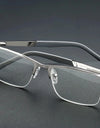 Reading Glasses Men Blue Light Glasses Metal Half Frame Presbyopia Eyeglasses Frame Mens Bussiness Computer Eyewear