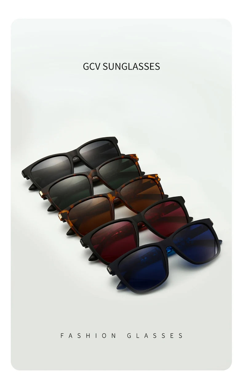Ultralight TR90 Square Polarized UV400 Mirror Sports Sunglasses for Men Women