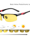 AL-Mg Photochromic Sunglasses Men Driving Sunglasses Men's Polarized Sunglasses