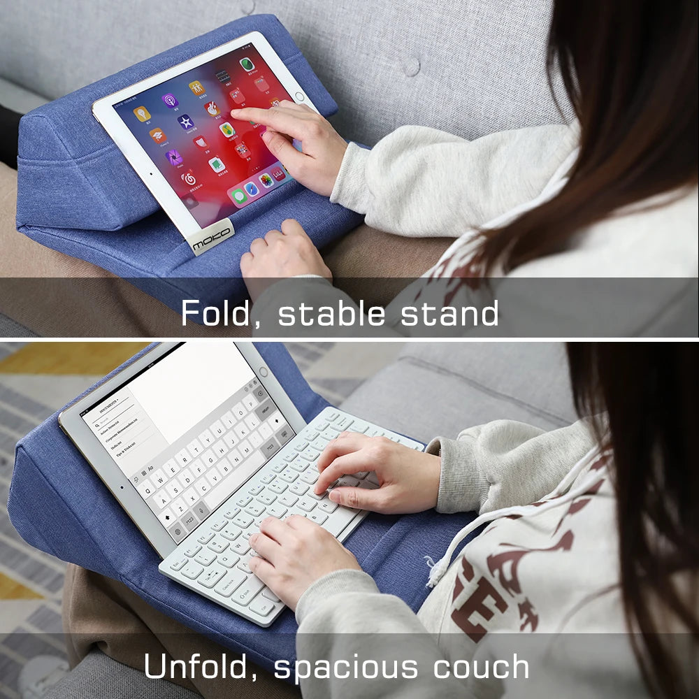 Tablet Pillow Stand, Soft Bed Pillow Holder, Fits up to 11" Pad, For iPad 10.2" 2019,New iPad Air 3 2,iPad Pro 11 20/10.5/9.7