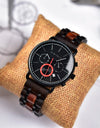 Handmade Wood Watch Japanese Quartz Wristwatches Metal Stainless Steel Timeless Chronograph Auto Date