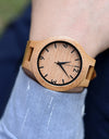Bamboo Couple Watch Quartz Handmade Leather Ladies Wrist watches Lover's Customized Engrave Logo