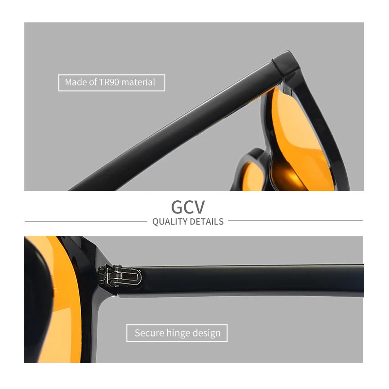 Night Vision Polarized Sunglasses Men Women Driving Goggles Yellow Lens UV400 Fashion Eyewear