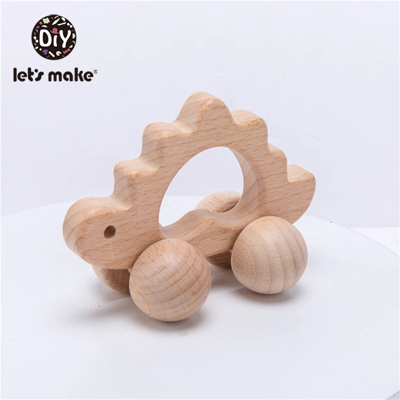 Wooden toy Car Shape Organic Beech For Babies Teether Kids Brain Game Toys Handmade Crafts Christmas Gift Cognitive Infants Toys