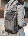 Multi functional Men's Oxford Crossbody Bag Anti-theft Shoulder Bags Short Trip Messenger USB Charging Chest Bag Pack