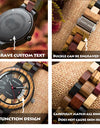 Wristwatches Quartz Watch Auto Date Real Wood Irregular Dial Colorful Band