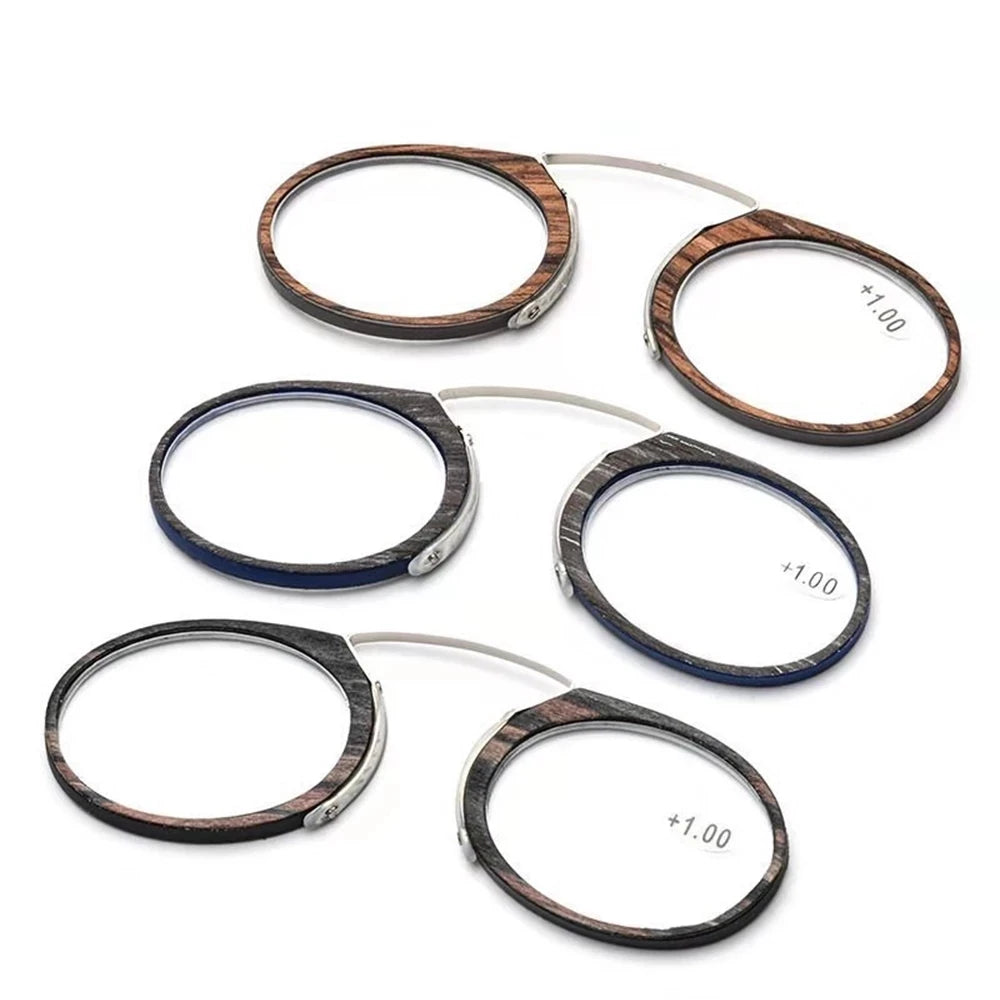 Pince-Nez Nose Clip Reading Glasses Magnifier Glasses Men Magnifying Portable Legless Glasses TR90 Portable with Box