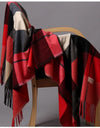 Autumn Winter Warm Cashmere Scarf Dot Pattern Long Tassels Women Thicken Wrap Shawl Lady muffler Wool Pashmina