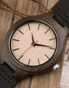 Black Men Wristwatch Quartz Wooden Watch Logo Designs Special Gift With Leather Band Wood Watches