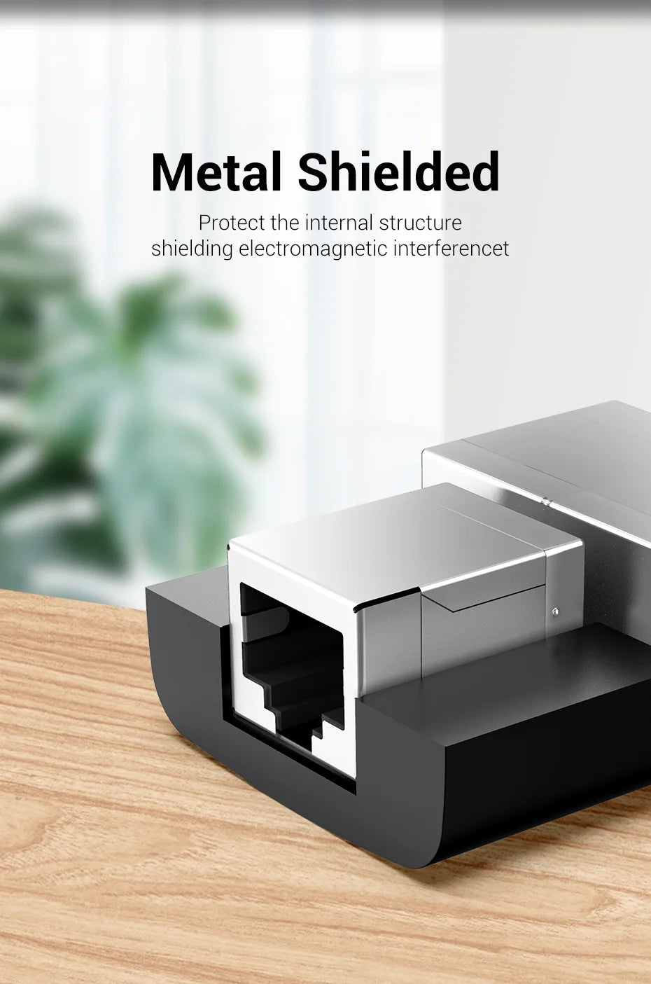 RJ45 Splitter Connector Adapter 1 to 2 Ways Ethernet Splitter Coupler Contact Modular Plug Connect Laptop Ethernet Cable