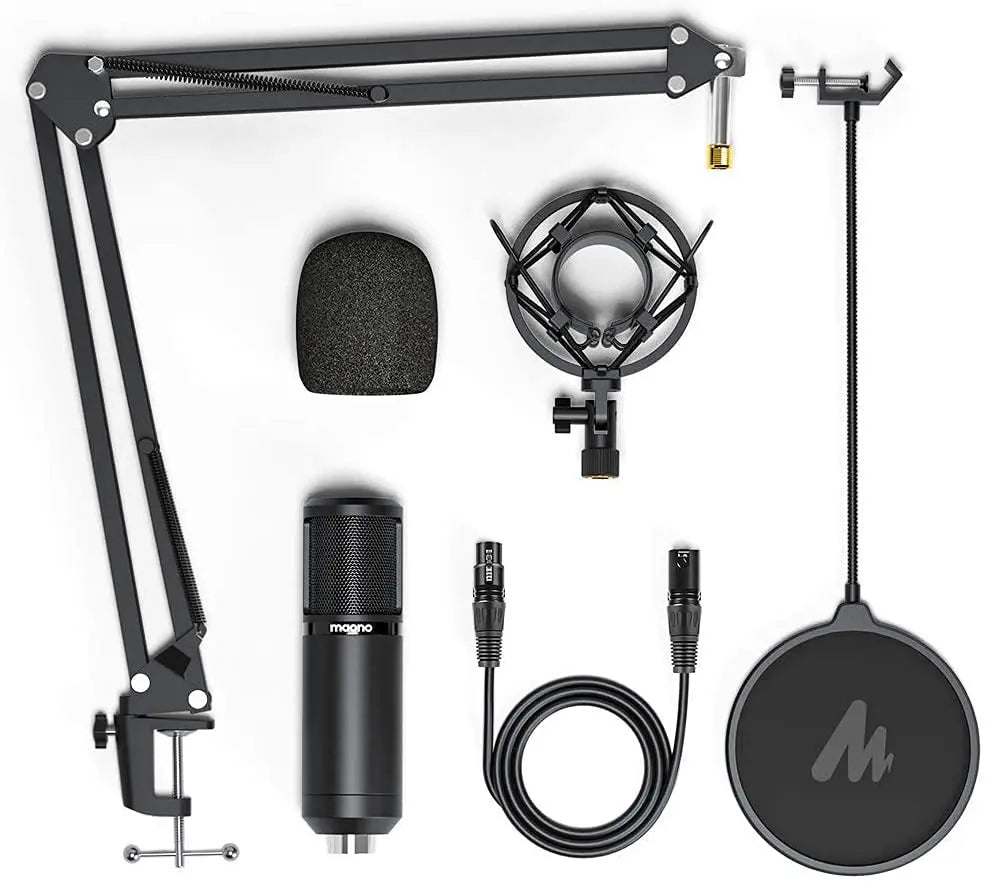 XLR Condenser Microphone Kit Professional Cardioid Vocal Studio Recording Mic for Streaming Voice Over Home-Studio.PM320S