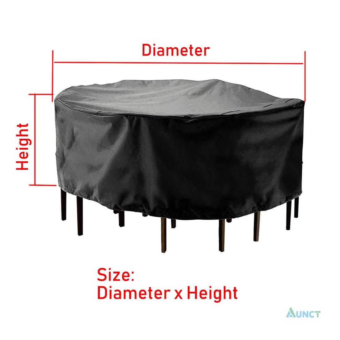 Round Outdoor Garden Furniture Cover Waterproof Patio Table Chair Sofa Rain Snow Dust Protector