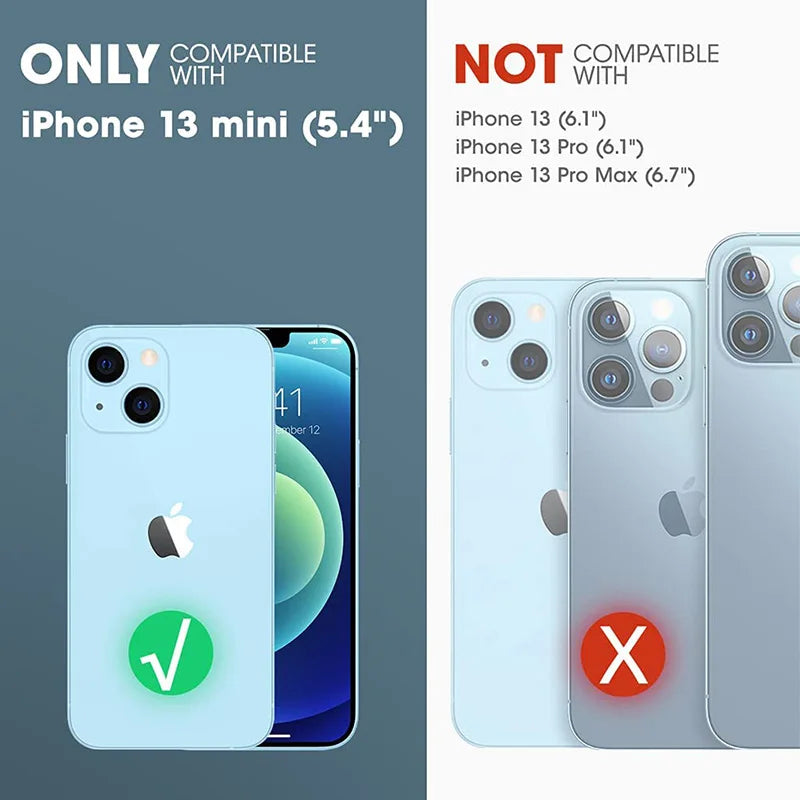 For iPhone 13 Mini Case 5.4 inch (2021 Release) UB Style Premium Hybrid Protective Bumper Case Clear Back Cover Caso