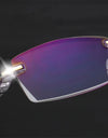 Rimless Reading Glasses Anti Blue Light Presbyopic Eyewear Square Frameless Eyeglasses Men Women Diopters +1.0 To 4.0