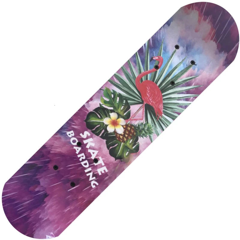 60CM Skateboarding Cartoon Skateboard Dinosaur Spider Longboard Marple Double Rocker For  Skate Board ern