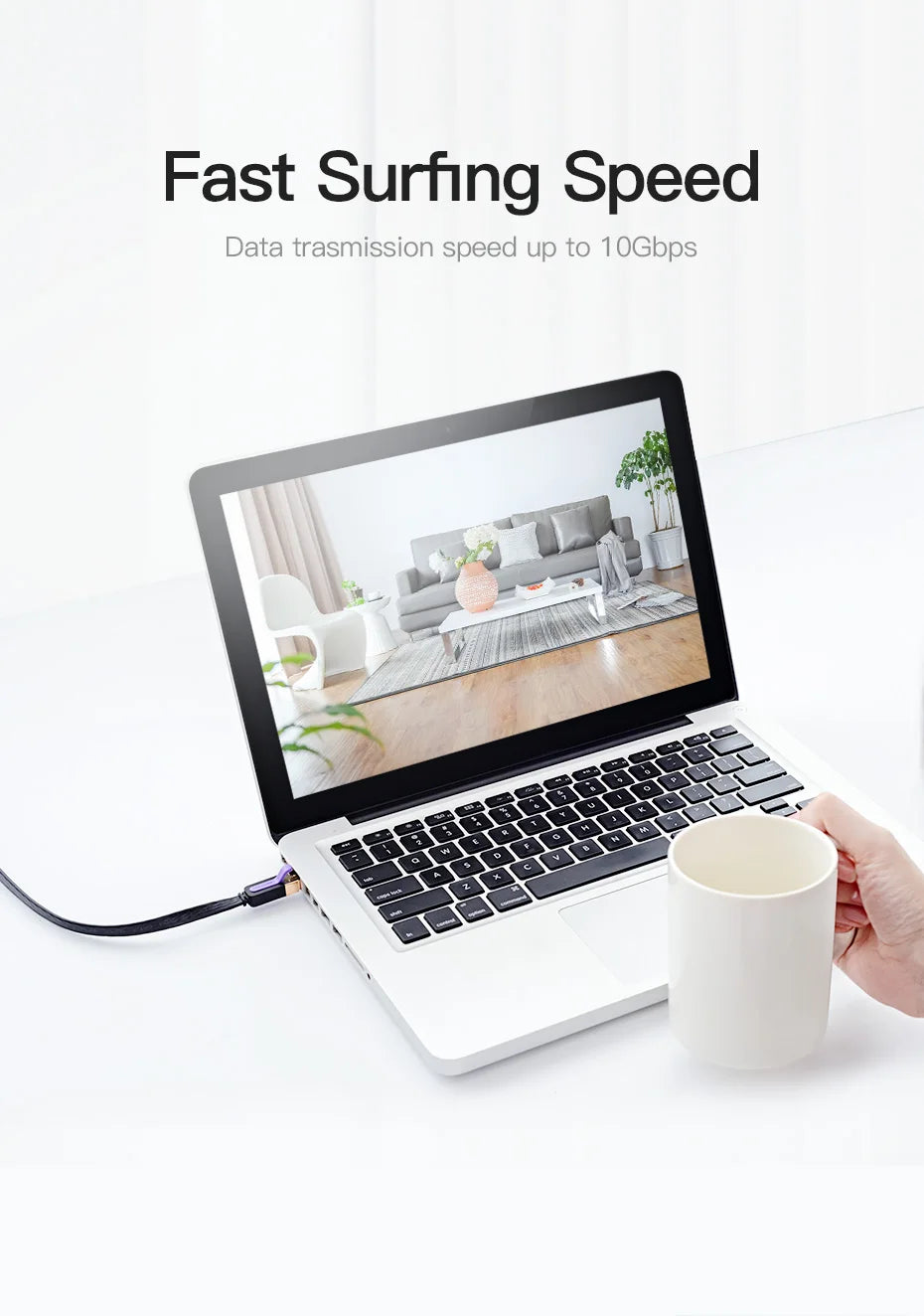 Cat7 Ethernet Cable Cat7 High Speed Flat Gigabit STP RJ45 10Gbps Network Lan Cable for Router PS5 PS4 PS3 Patch Cord