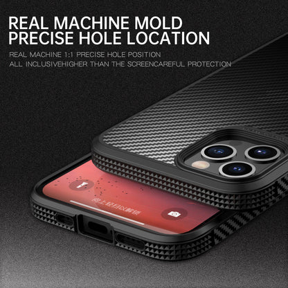 for iPhone 13 Case for iPhone 11 12 Pro Case Carbon Fiber Skin Transparent Acrylic Cover for iPhone 11 12 13 Pro MAX Case