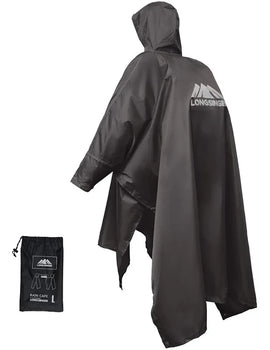 3 In 1Outdoor Portable Reusable Waterproof Lightweight Raincoat Men Women with Adjustable Hood and Arms for Hiking Hunting Climb