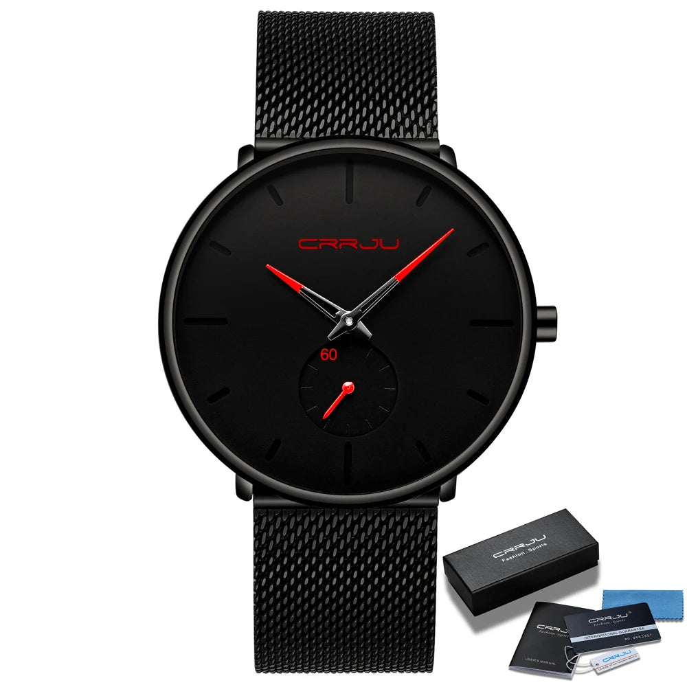 Fashion Blue Men Watch Top Luxury Brand Minimalist Ultra-thin Quartz Watch Casual Waterproof Clock Relogio Masculino