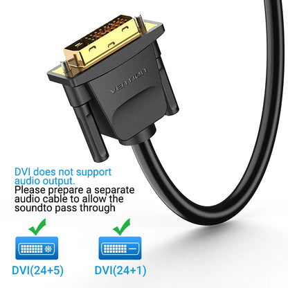 HDMI to DVI Cable Bi-direction HDMI Male 24+1 DVI-D Male Adapter 1080P Converter for Xbox HDTV DVD LCD DVI to HDMI Cable