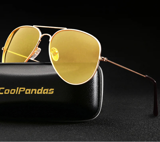 Pilot Aviation Yellow Night Vision Polarized Sunglasses UV400 Driving Glasses for Men Women
