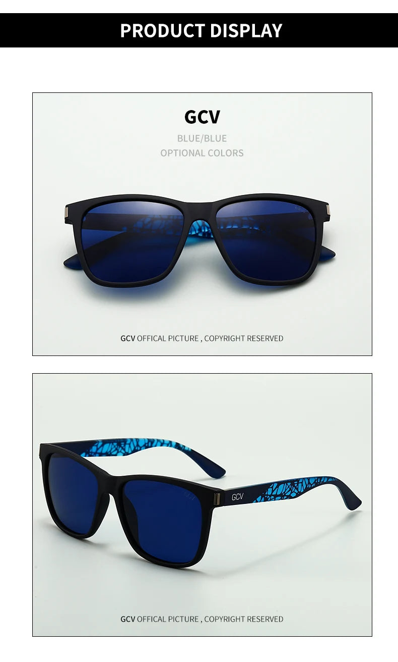 Ultralight TR90 Square Polarized UV400 Mirror Sports Sunglasses for Men Women