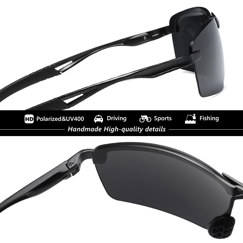 Men Square Polarized Driving Sunglasses