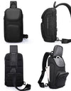 Crossbody Bag For Men Portable Waterproof Shoulder Messenger Bags Male Travel Short Trip Chest Bag Fit For 9.7 Inch iPad