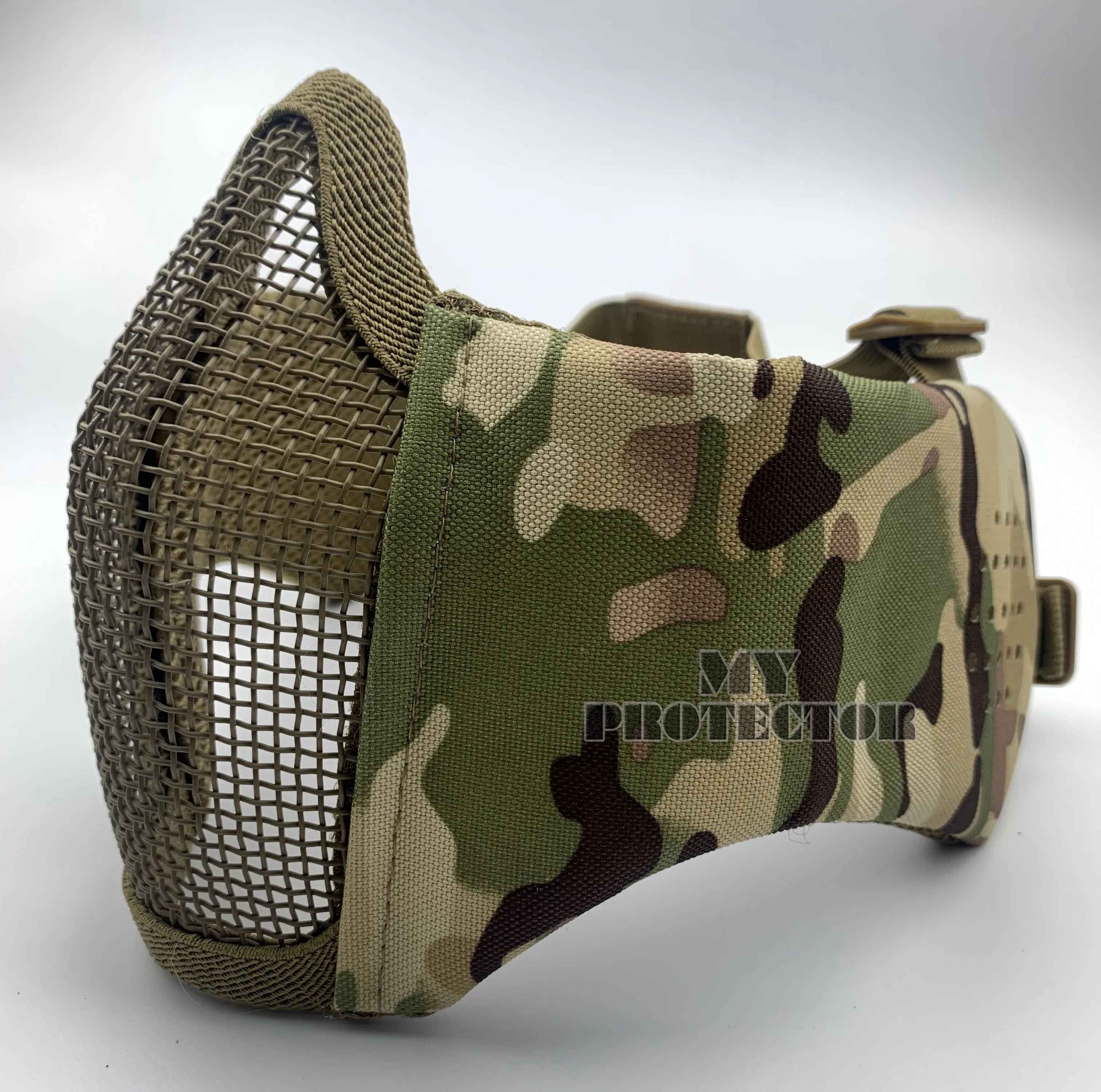 Airsoft Face Mask With Ear Mesh Face Breathable Mouth Mask Tactical Paintball Softair Protective Mask Shooting Hunting Equipment
