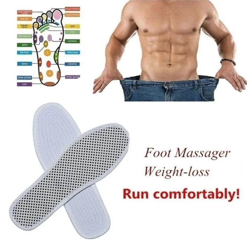 1Pair Magnetic Therapy Insoles Transparent Weight Loss Slimming Insole Massage Foot Care Shoe Pad