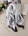 Scarf Spring Summer Women Beach Sunscreen Shawl Quality Silk Lady Popular Print Scarves Hijab