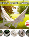 Hammock Boho Style Brazilian Macrame Fringed Deluxe Double Hammock Net Swing Chair Indoor Hanging Swing