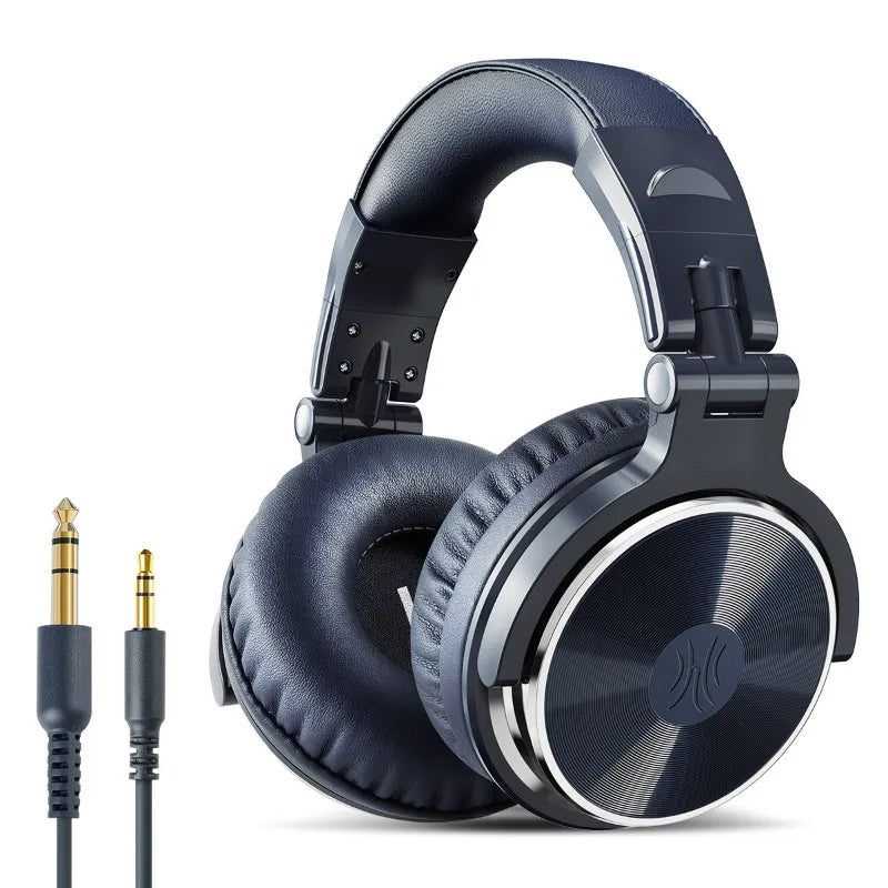 Wired HiFi Headphones Professional Studio DJ Headphones With Mic Over Ear Hi-Res Headset Monitoring For AMP Guitar Phone