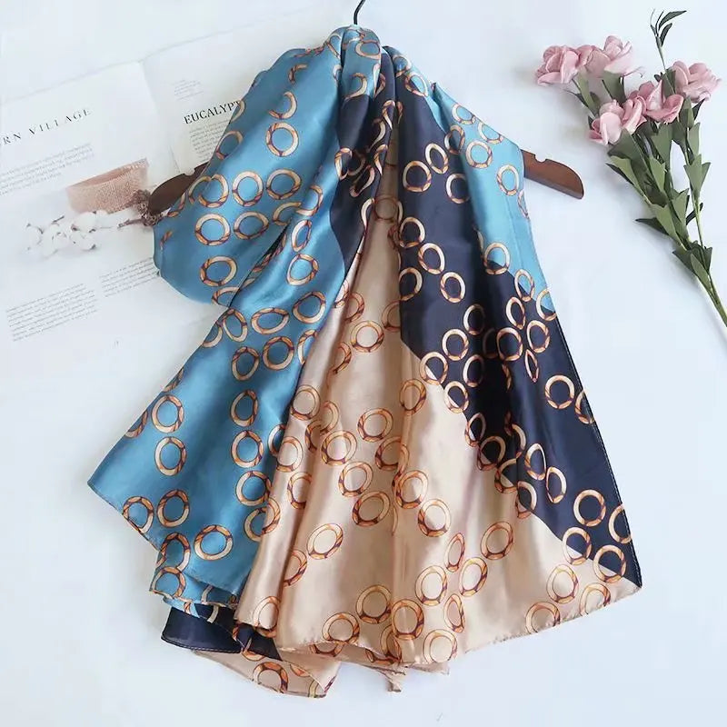 Women Summer Silk Scarves Shawl Lady Wrap Soft Female Echarpe Designer Beach Stole Bandana foulard muffler