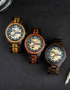 Mechanical Watch Classic Wooden Automatic Wristwatches Present