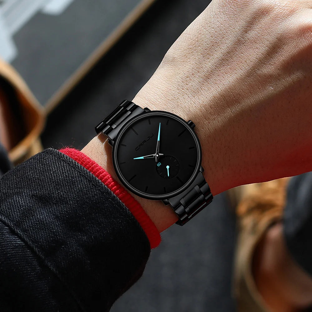 Watches Stainless Steel Men's Wrist Watch Casual Luxury Waterproof Sport Watch for Men Quartz Watch Relogio Masculino