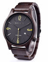 Wooden Wristwatch Wrist Band Man Luxury Calendar Quartz  Simple Date Display Wood Watch