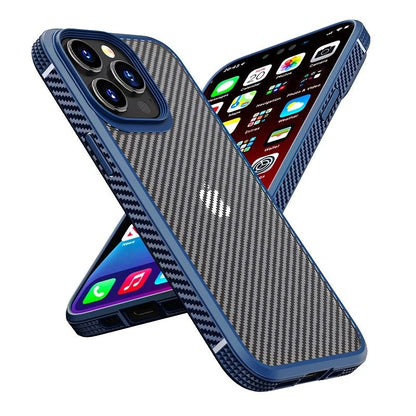 for iPhone 13 Case for iPhone 11 12 Pro Case Carbon Fiber Skin Transparent Acrylic Cover for iPhone 11 12 13 Pro MAX Case