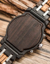 Wooden Watch in Quartz Stop Wristwatches Chronograph Waterproof Luminous Hands
