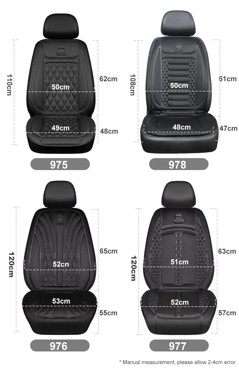 2PCS Heated Car Seat Cover 30' Fast Heating 12V-24V Heating Car Seat Cushion Universal Three Gears Car Heater Thicken for Winter
