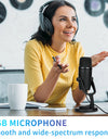 USB Condenser Desktop Microphone For PC Computer Mobile Phone Singing Gaming Streaming Podcasting Recording Mic