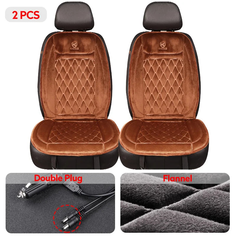 12V Universal Heated Car Seat Cover Fast Heating Electric Seat Cushion