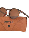 Women Ultralight TR90 Polarized Sunglasses Women Driving Round Leopard Shades