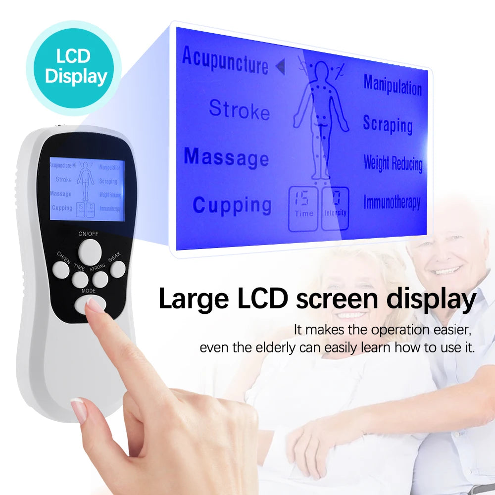Pulse Tens Acupuncture Electric Body Massage 8 Models Digital Therapy Machine Muscle Stimulator Full Body Pain Relax Health Care