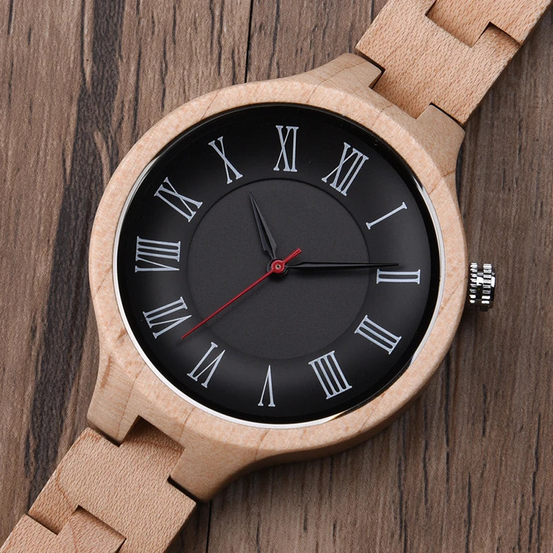 Hand Natural All Wood Watches with Japanese Movement Fashion Luxury Wood Watch