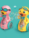 Duck Bubble Machine Toys for Kids Electric Soap Blower Light Music Automatic Maker